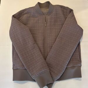 LULULEMON Women’s Serene Bomber Reversible Jacket Lunar Rock Soft Purple Gray 8